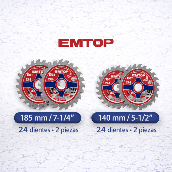 Juegos de discos TCT ultra delgados EMTOP