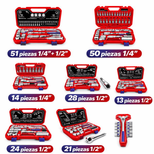 Juego de copas y llaves de copas