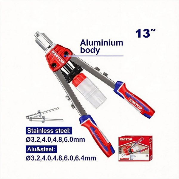 Remachadora manual de tijera 13"