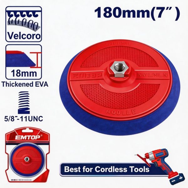 Almohadilla de pulido con brida 180 mm