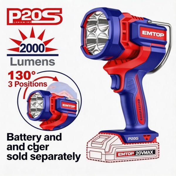 Lámpara de trabajo inalámbrica 2000 lúmenes