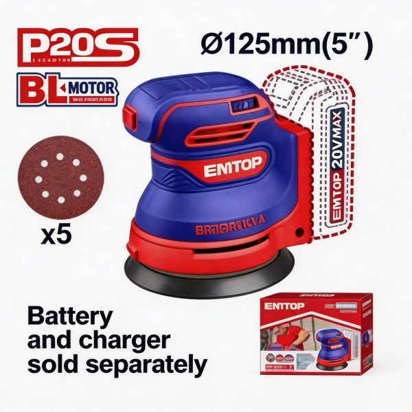 Lijadora roto orbital inalámbrica de 5"
