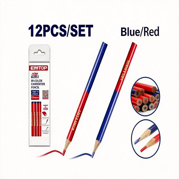 Lápiz de carpintero bicolor 12 piezas