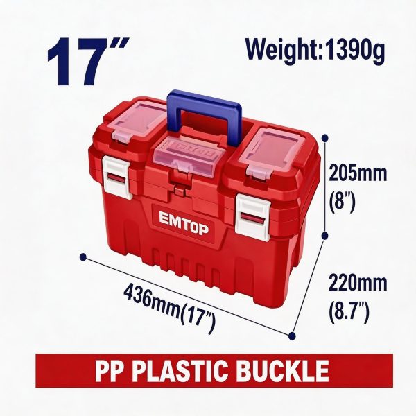 Caja plástica para herramientas 17"