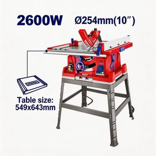 Sierra de mesa EMTOP 2600W de 10"