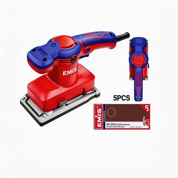 Lijadora orbital eléctrica EMTOP con accesorios