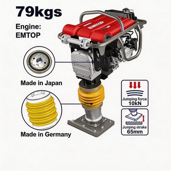 Compactadora tipo canguro a gasolina EMTOP 79 kg
