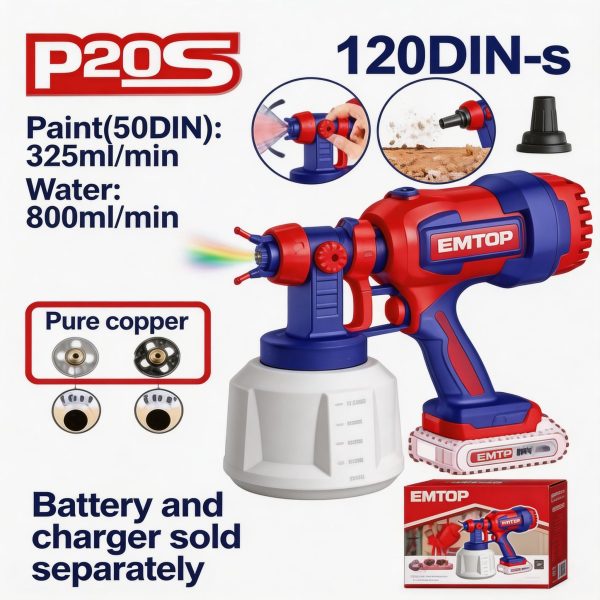 Pistola para pintar inalámbrica 120 DIN-S