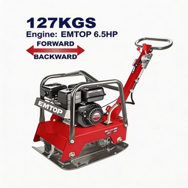 Compactadora de placa reversible a gasolina EMTOP 127 kg