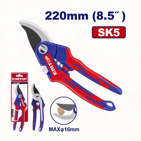 Tijera para podar jardín 220 mm (8.5")