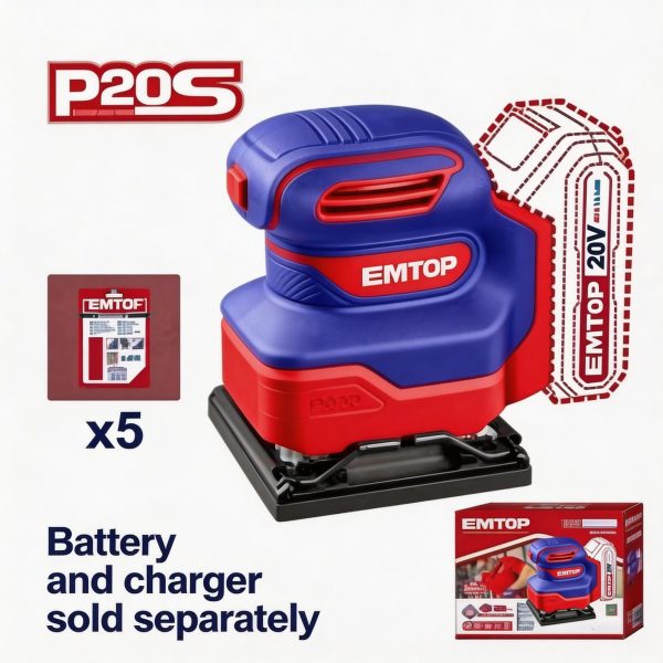 Lijadora de palma inalámbrica (orbital)