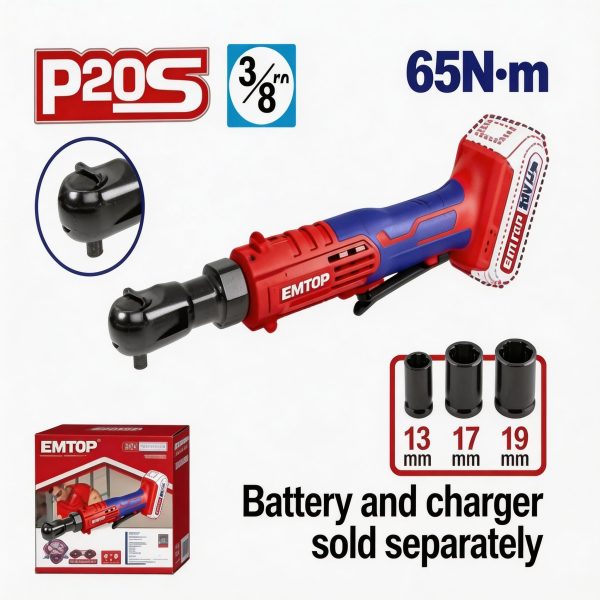 Ratchet inalámbrico 3/8" 65 Nm