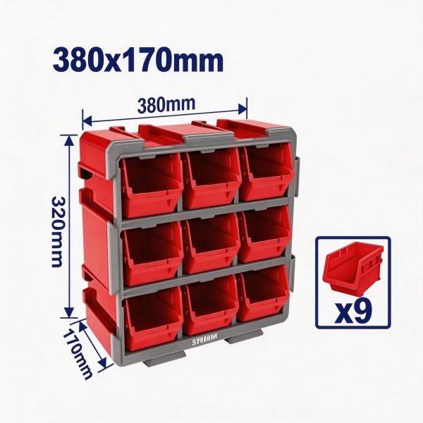 Torre organizadora modular con 9 gavetas