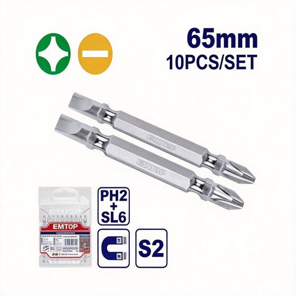 Juego de puntas para destornilladores 65 mm