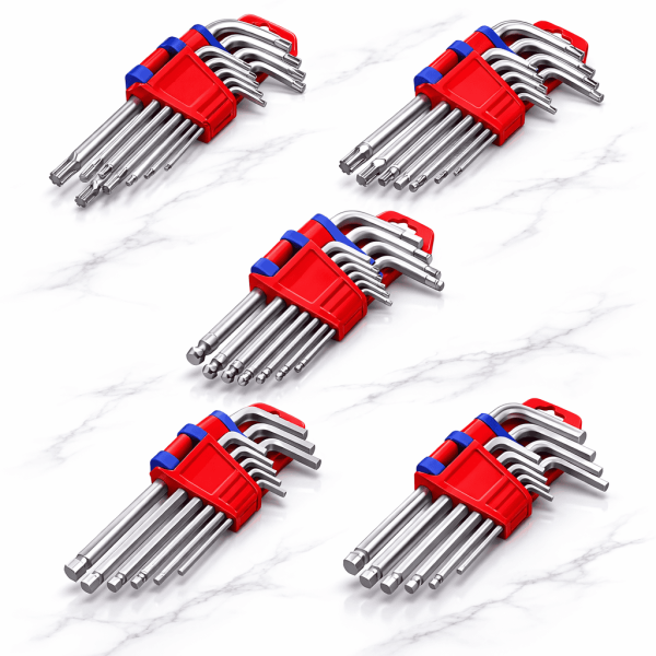 Juego de llaves EMTOP Torx y hexagonales 9 piezas