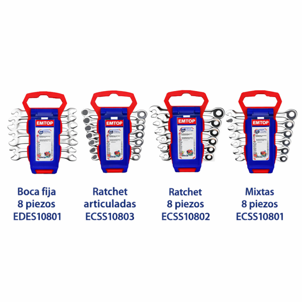 Juegos de llaves EMTOP 8 piezas
