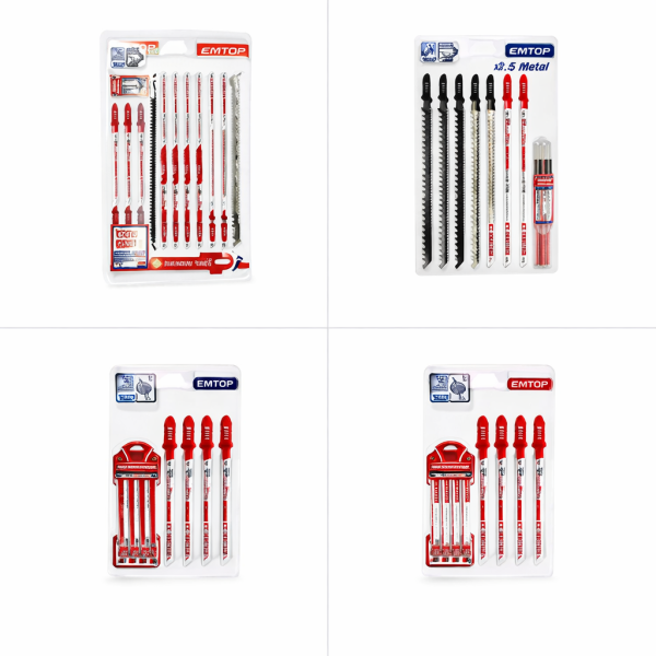 Juegos de hojas para sierra caladora EMTOP