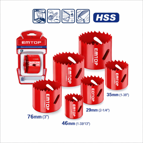Sierras copa bimetálicas HSS EMTOP