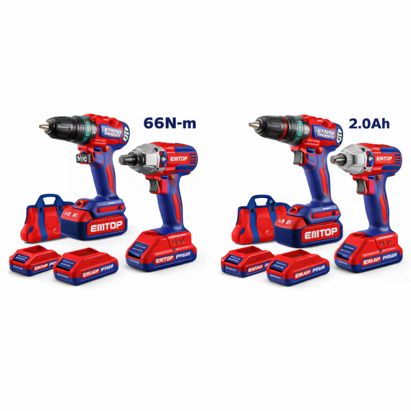 Kits inalámbrico taladro y llave de impacto P20S