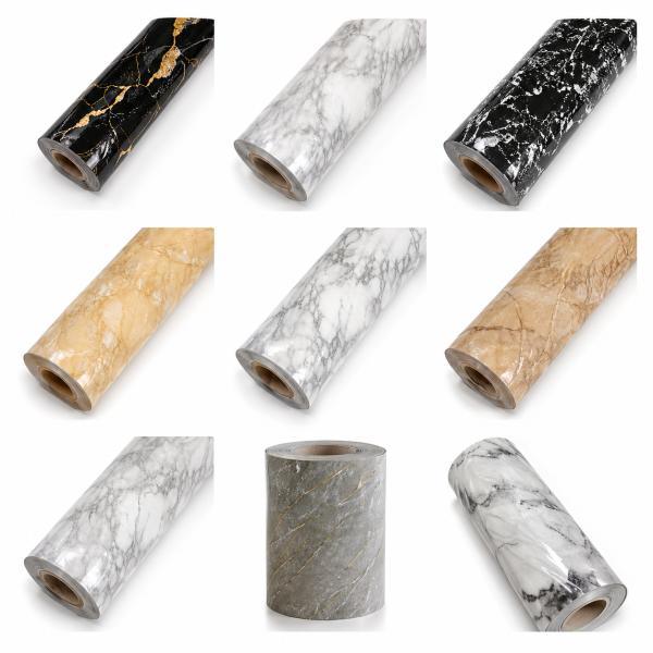 Rollos de PVC Autoadhesivos para Pared 60 y 120 x 300 cm – Diseños Mármol Modernos