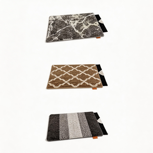 Tapetes decorativos modernos con diseños texturizados