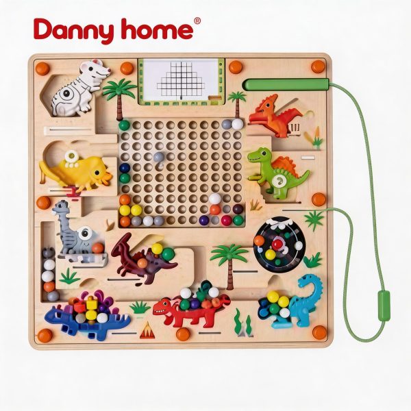 Tablero Montessori de actividades de madera