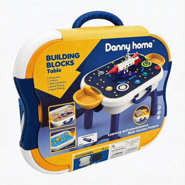 Mesa de bloques portátil 28×33×58 cm