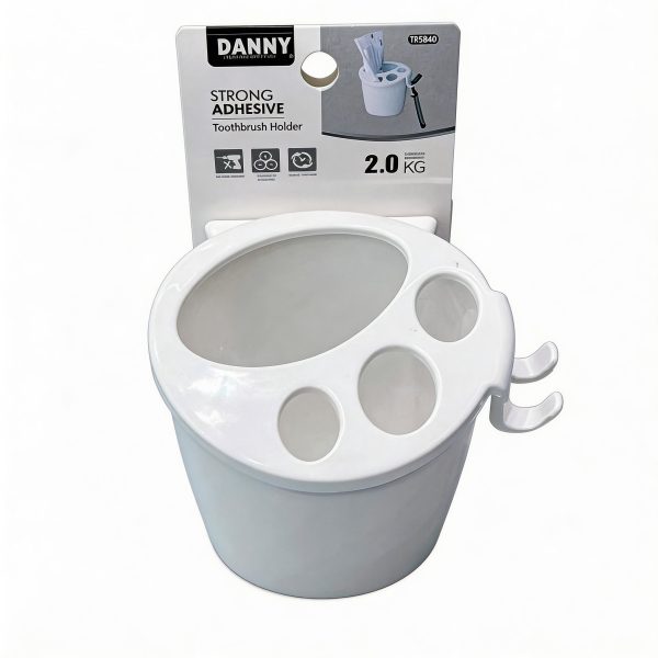 Porta cepillos de baño compacto 11.9x8.4x10.4 cm