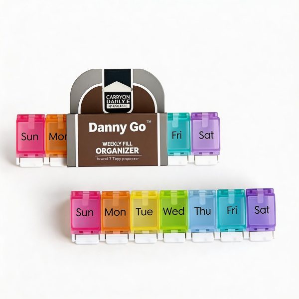 Pastillero semanal organizador 22x5.5x2.3 cm