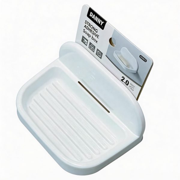 Jabonera de baño práctica 14.9x9.5x7.5 cm