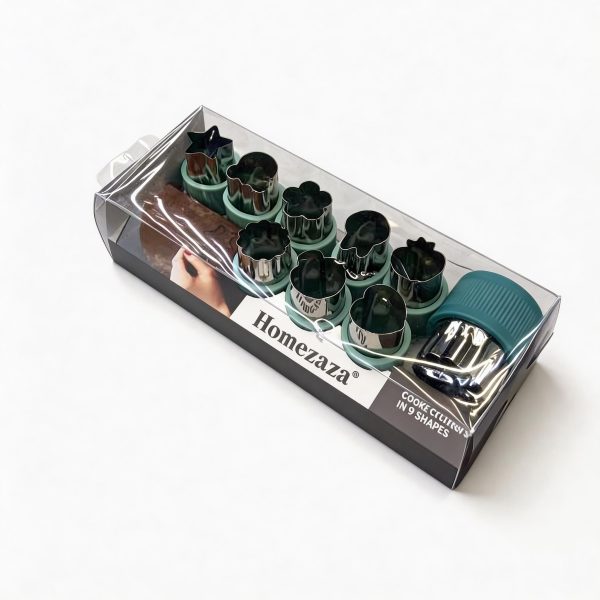 Set de moldes para galletas 9 piezas para repostería