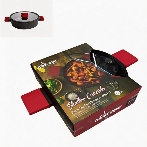 Sartén de aluminio 24 cm antiadherente para cocina diaria