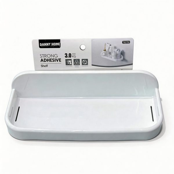 Repisa adhesiva para baño 29.4x11x7 cm