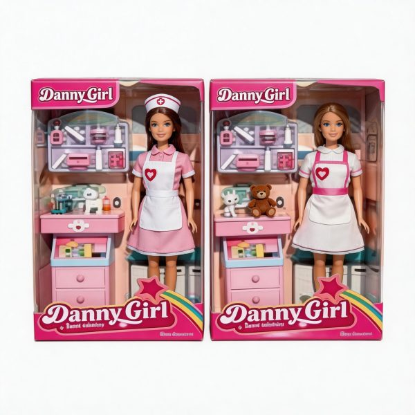 Muñeca veterinaria con mascota 11.5 pulgadas