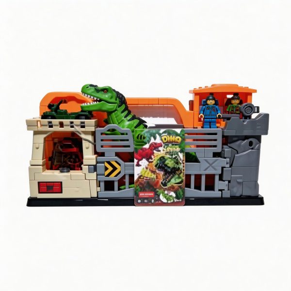 Set de dinosaurio con estación