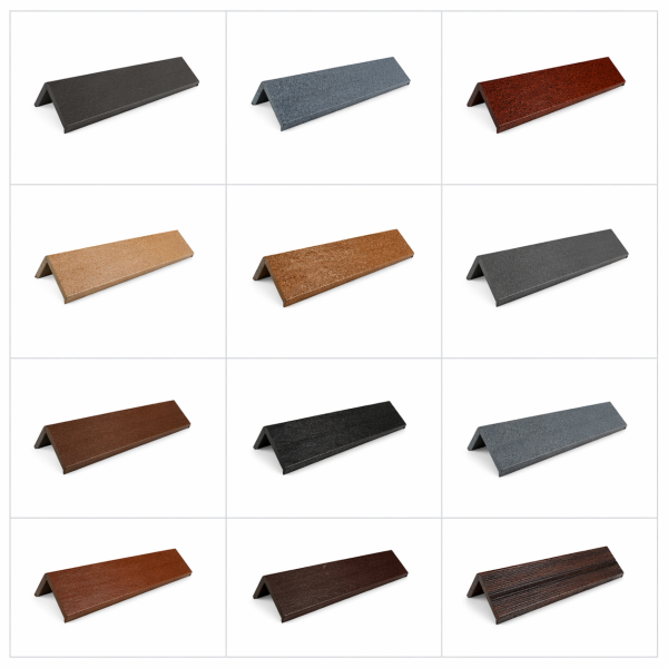 Esquineros PVC para paneles de pared 3D resistentes a humedad acabado madera y colores (Wall Panel)