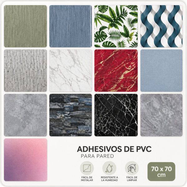 Adhesivos de PVC para Pared 70x70 cm – Diseños Decorativos Modernos