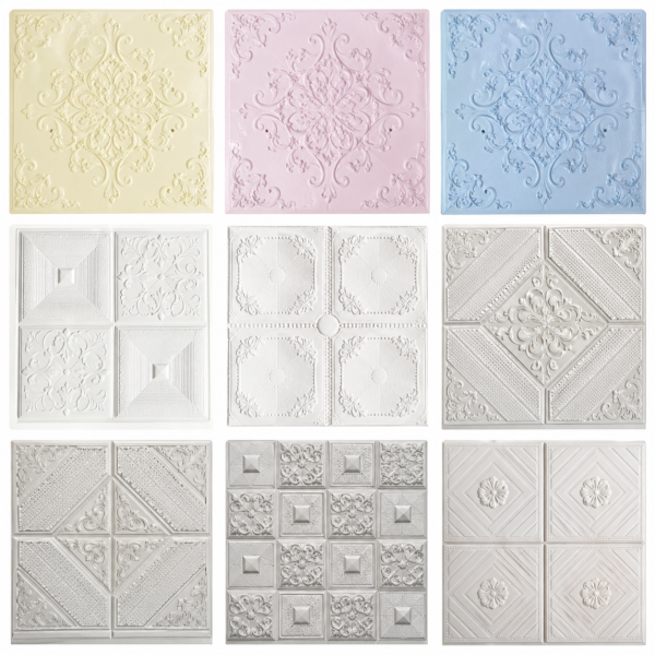 Adhesivos de PVC para Pared 35x35 cm – Diseños Decorativos con Relieve