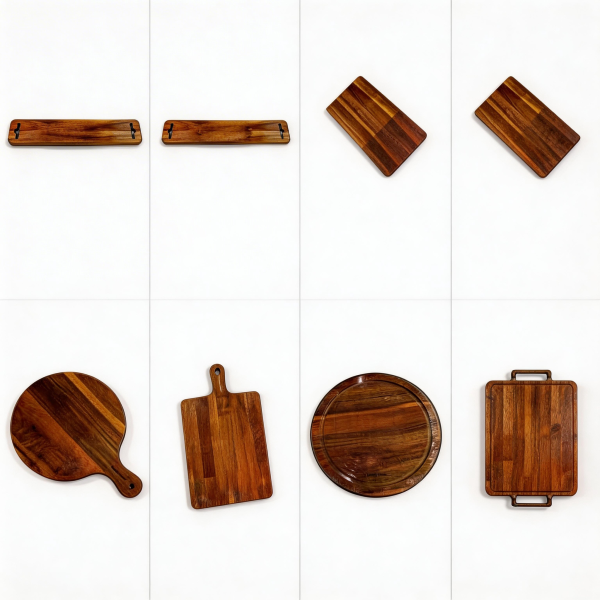 Bandejas y tablas de madera y acacia para cocina (picar)