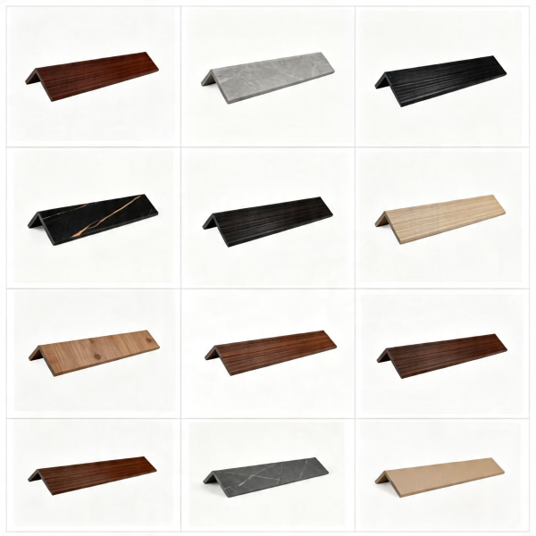 Esquineros PVC para paneles de pared 3D resistentes a humedad acabado madera y colores (Wall Panel)