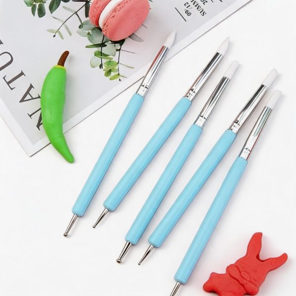 Set de Brochas para Uñas de 5 Piezas