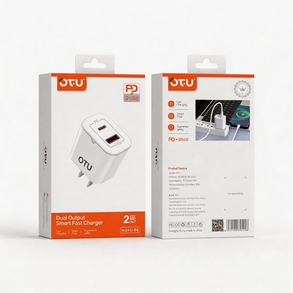 Cargador Blanco con USB y Type C