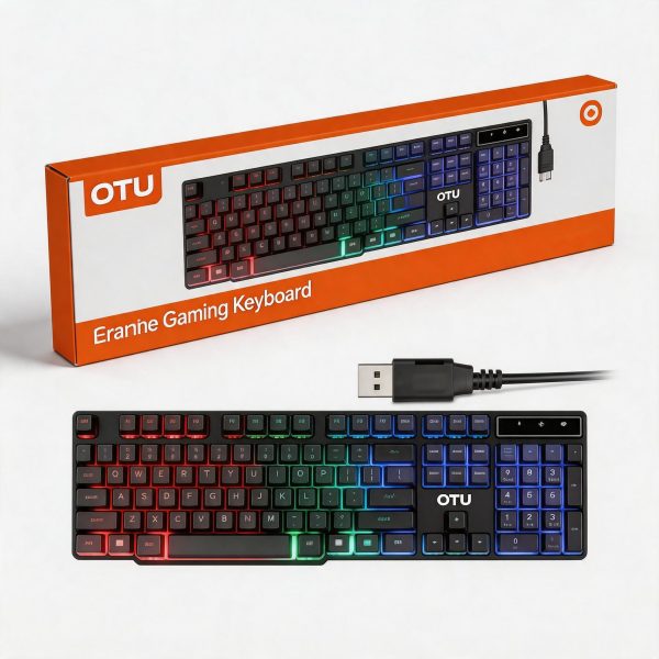 Teclado Liviano USB Negro 1.35 m