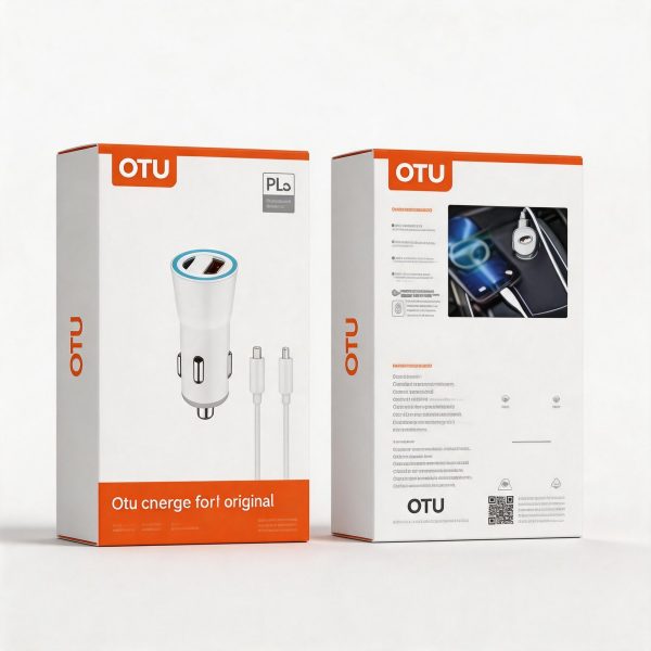 Cargador de Coche Blanco USB + Type C
