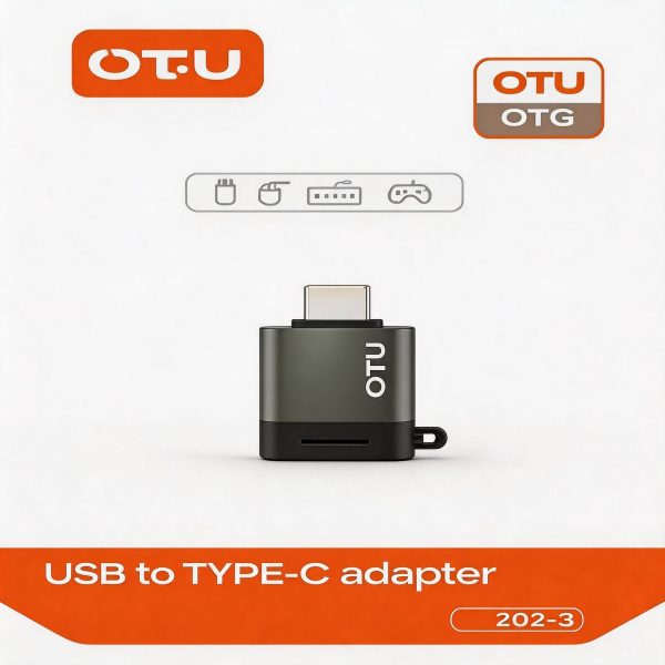 Adaptador USB-C Gris Metálico 36 mm OTG