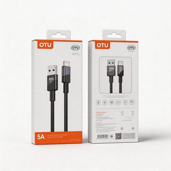 Cable de Carga Negro 5A 1 m Metal