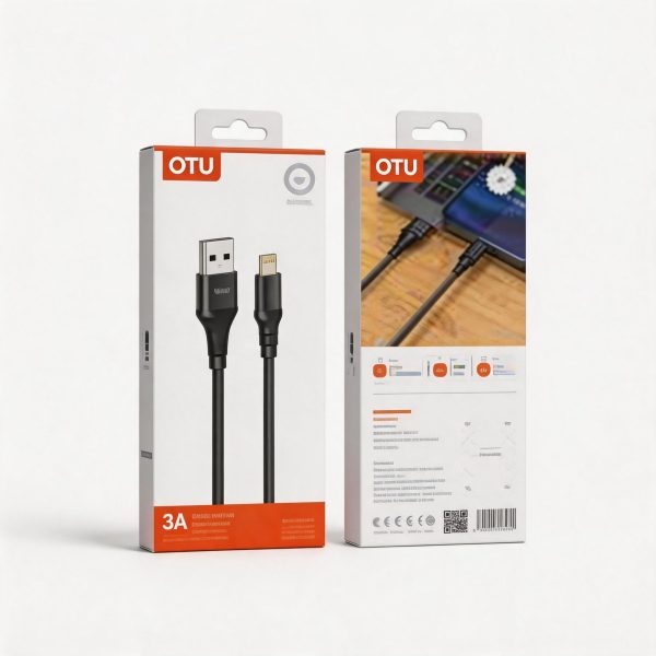 Cable de Carga Negro 5A 1 m Metal V4