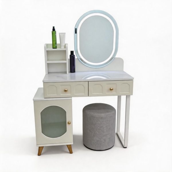 Vanity con Taburete 80-100 x 40 x 140 cm
