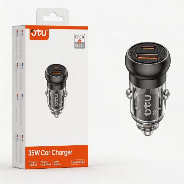Cargador para Carro USB + C 12-24V V2
