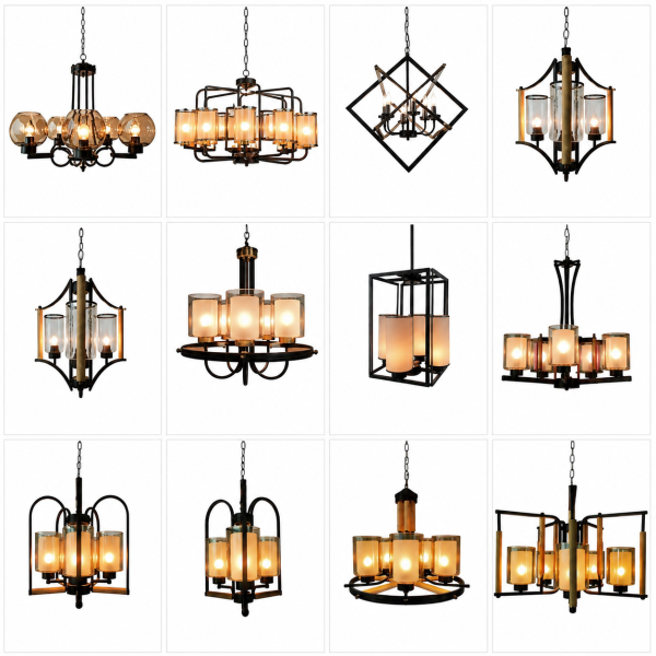 Lámparas Colgantes Decorativas Modernas y Rústicas – Diseños de Varias Luces Sin Bombilla